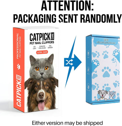 Zickiyo Pets - 2-In-1 Dog & Cat Nail Clipper with Grinder - Dual Highlight LED Reduce Over-Trimming, Long Battery Cordless USB-C Rechargeable, Safety Lock & Catcher Cap, Quiet Home Grooming for Small Large Pets