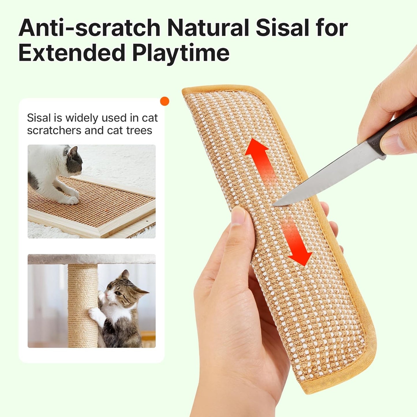 Cat Toys Pack of 2 with 6000Mg A+ Organic Catnip, Soft Sisal Material Indoor Kitten Scratching and Kicker Toys, Drives Bored Cats Crazy with Fun Interactive Chew