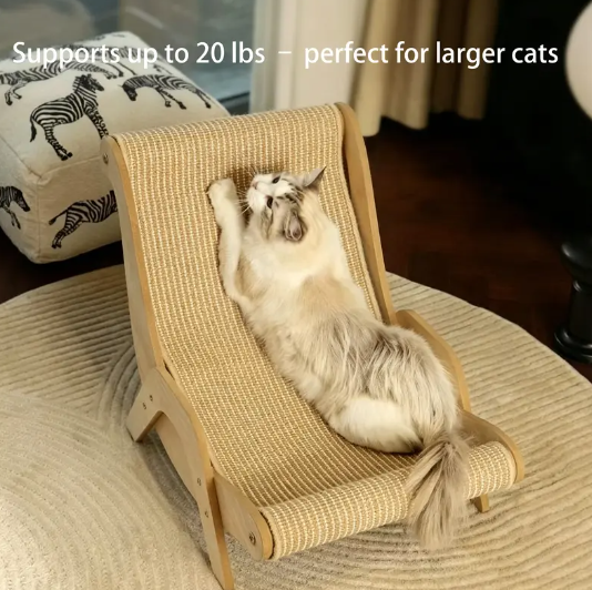 Cat Recliner Scraper Board Anti-Scratch Cat Nest Wooden Sword Hemp Grinding Claws Scratching Pad Pet Hammock Sofa Toy Carton Kitten Homemade Tiktokshopspringglowup Summervibes Petlovers Summervibes Petlovers