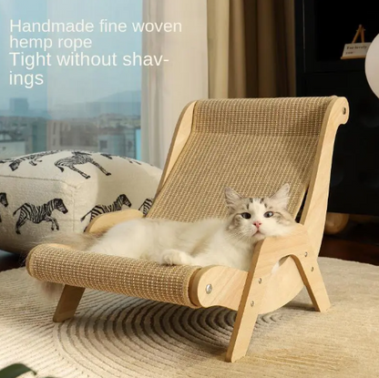 Cat Recliner Scraper Board Anti-Scratch Cat Nest Wooden Sword Hemp Grinding Claws Scratching Pad Pet Hammock Sofa Toy Carton Kitten Homemade Tiktokshopspringglowup Summervibes Petlovers Summervibes Petlovers