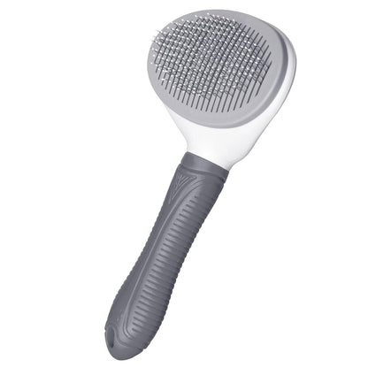 Self Cleaning Slicker Brush, Skin Friendly Deshedding Grooming Tool for Dogs, Cats & Bunny, One-Click Release Removes Loose Undercoat, Mats & Tangles, for Long & Short Hair Shedding Pets
