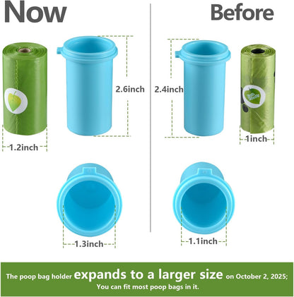 Dog Water Bottle with Food Container & Poop Bag Holder & Filter | Travel Water Bowl, Portable Pet Dispenser, Dog Gifts, Puppy Essentials for Walking Hiking