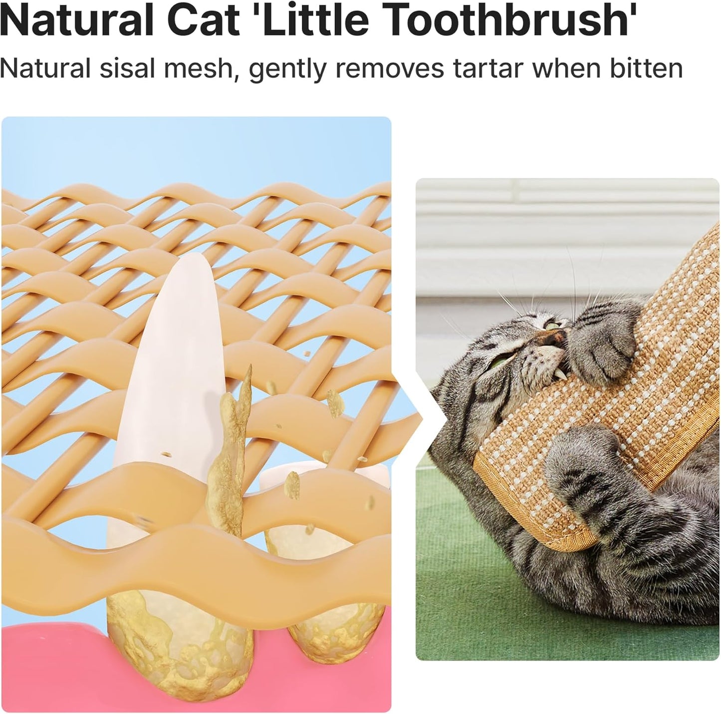 Cat Toys Pack of 2 with 6000Mg A+ Organic Catnip, Soft Sisal Material Indoor Kitten Scratching and Kicker Toys, Drives Bored Cats Crazy with Fun Interactive Chew