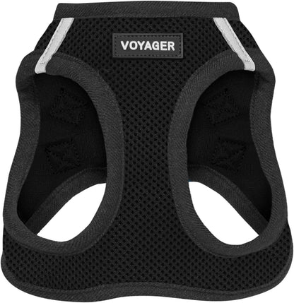 Voyager Step-In Air Harness - All Weather Mesh, Reflective, No Pull Harness for Dogs, Cats - Secure with Hook & Loop Fastener, Buckle, Double D-Rings - Moss Green, S