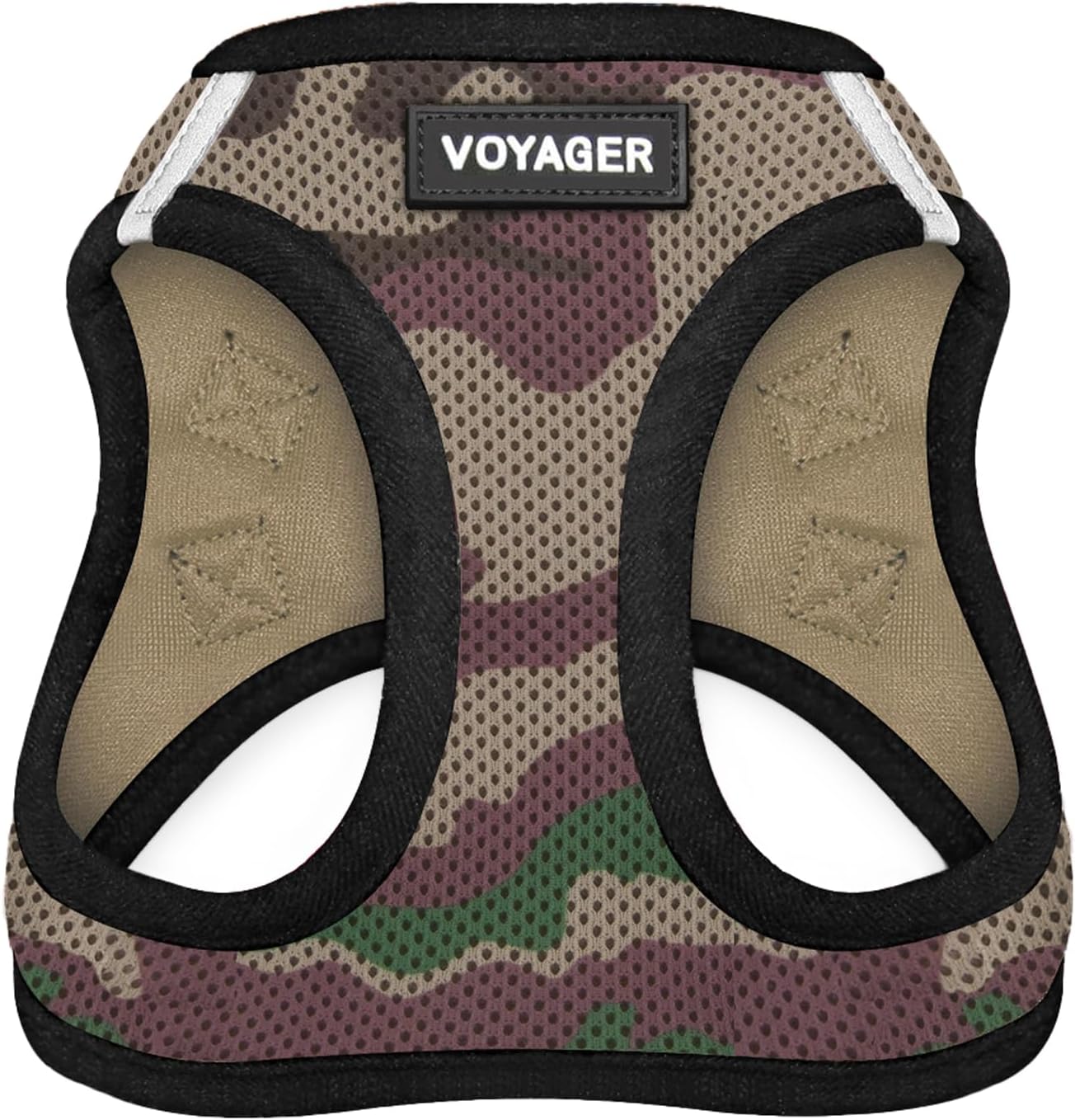 Voyager Step-In Air Harness - All Weather Mesh, Reflective, No Pull Harness for Dogs, Cats - Secure with Hook & Loop Fastener, Buckle, Double D-Rings - Moss Green, S