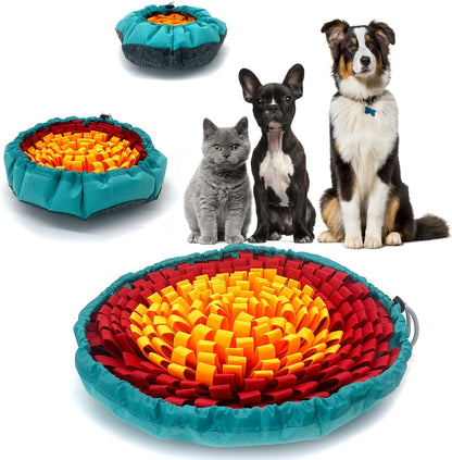 Pet Snuffle Mat for Dogs,Interactive Feed Puzzle for Boredom,Encourages Natural Foraging Skills for Cats Rabbits Dogs Bowl, Dog Treat Dispenser Indoor Outdoor Stress Relief,Travel Portable and Compact