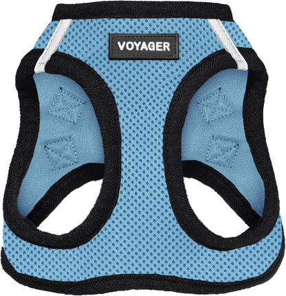 Voyager Step-In Air Harness - All Weather Mesh, Reflective, No Pull Harness for Dogs, Cats - Secure with Hook & Loop Fastener, Buckle, Double D-Rings - Moss Green, S