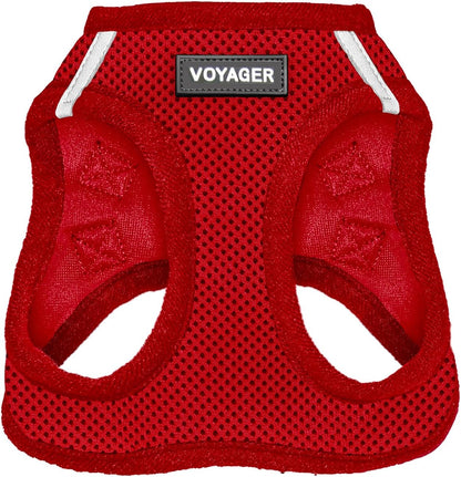 Voyager Step-In Air Harness - All Weather Mesh, Reflective, No Pull Harness for Dogs, Cats - Secure with Hook & Loop Fastener, Buckle, Double D-Rings - Moss Green, S
