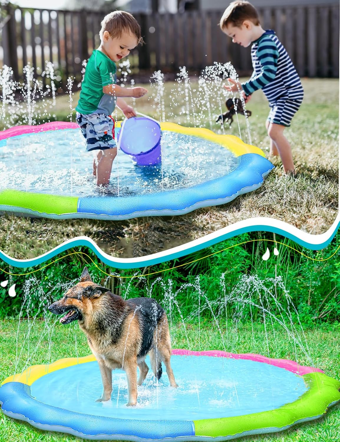 Ultimate Kids & Dogs Splash Pad - Non-Slip Water Sprinkler Pool for Summer Fun!