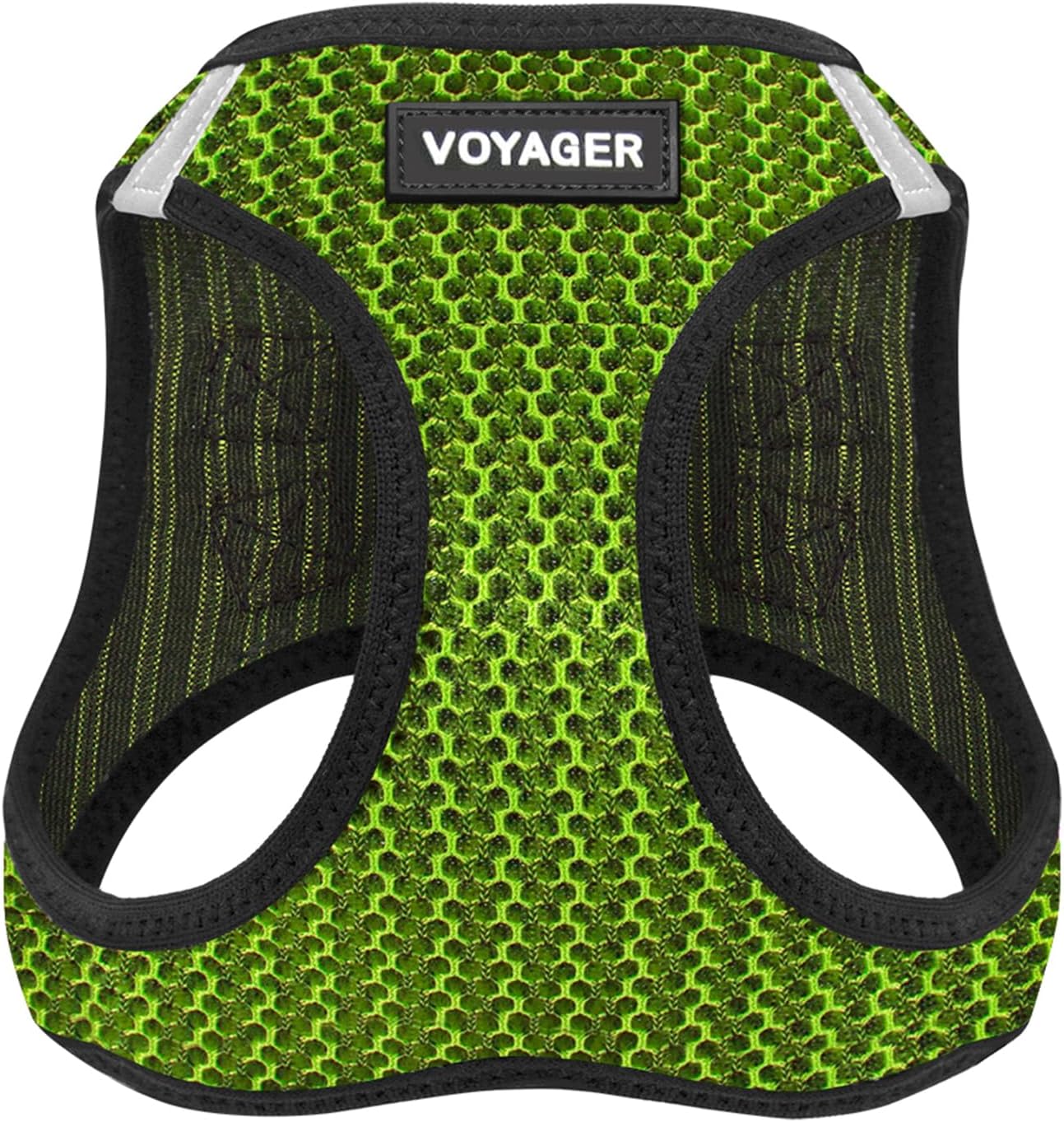 Voyager Step-In Air Harness - All Weather Mesh, Reflective, No Pull Harness for Dogs, Cats - Secure with Hook & Loop Fastener, Buckle, Double D-Rings - Moss Green, S