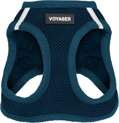 Voyager Step-In Air Harness - All Weather Mesh, Reflective, No Pull Harness for Dogs, Cats - Secure with Hook & Loop Fastener, Buckle, Double D-Rings - Moss Green, S