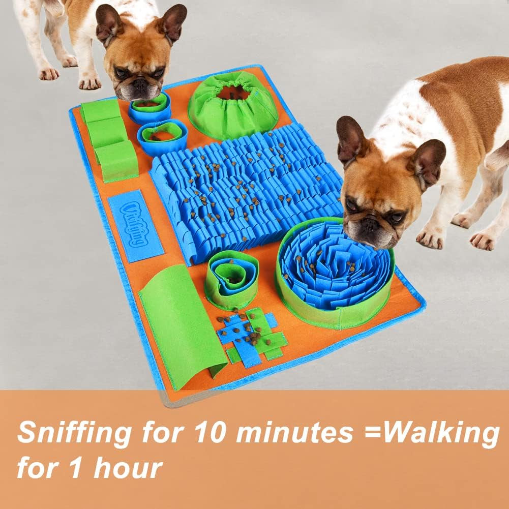 Snuffle Mat for Dogs, Interactive Dog Puzzle Toy for Boredom and Mental Stimulation, Enrichment Feeding Game Sniff Mat Helps Slow Eating and Keep Busy