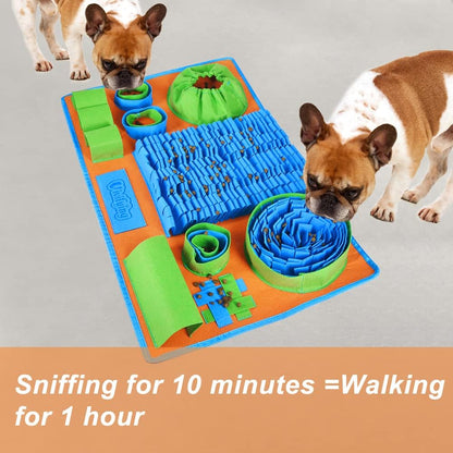 Snuffle Mat for Dogs, Interactive Dog Puzzle Toy for Boredom and Mental Stimulation, Enrichment Feeding Game Sniff Mat Helps Slow Eating and Keep Busy