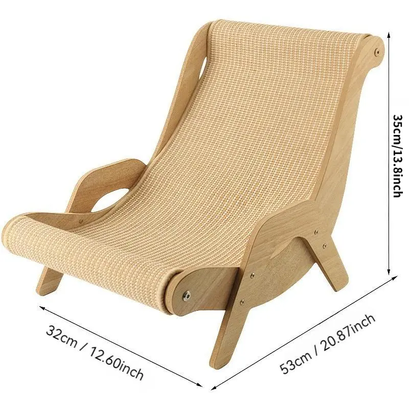 Cat Recliner Scraper Board Anti-Scratch Cat Nest Wooden Sword Hemp Grinding Claws Scratching Pad Pet Hammock Sofa Toy Carton Kitten Homemade Tiktokshopspringglowup Summervibes Petlovers Summervibes Petlovers
