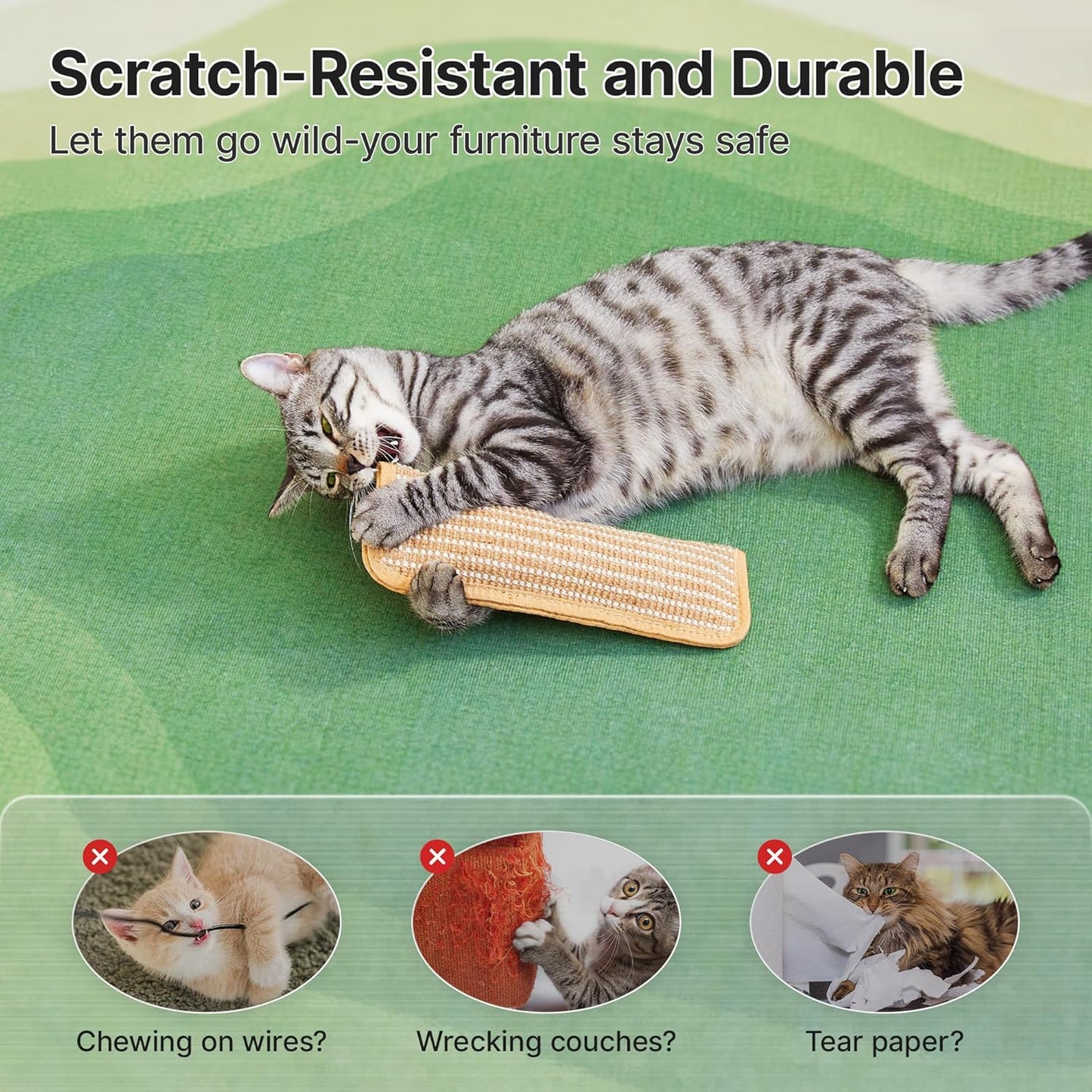 Cat Toys Pack of 2 with 6000Mg A+ Organic Catnip, Soft Sisal Material Indoor Kitten Scratching and Kicker Toys, Drives Bored Cats Crazy with Fun Interactive Chew