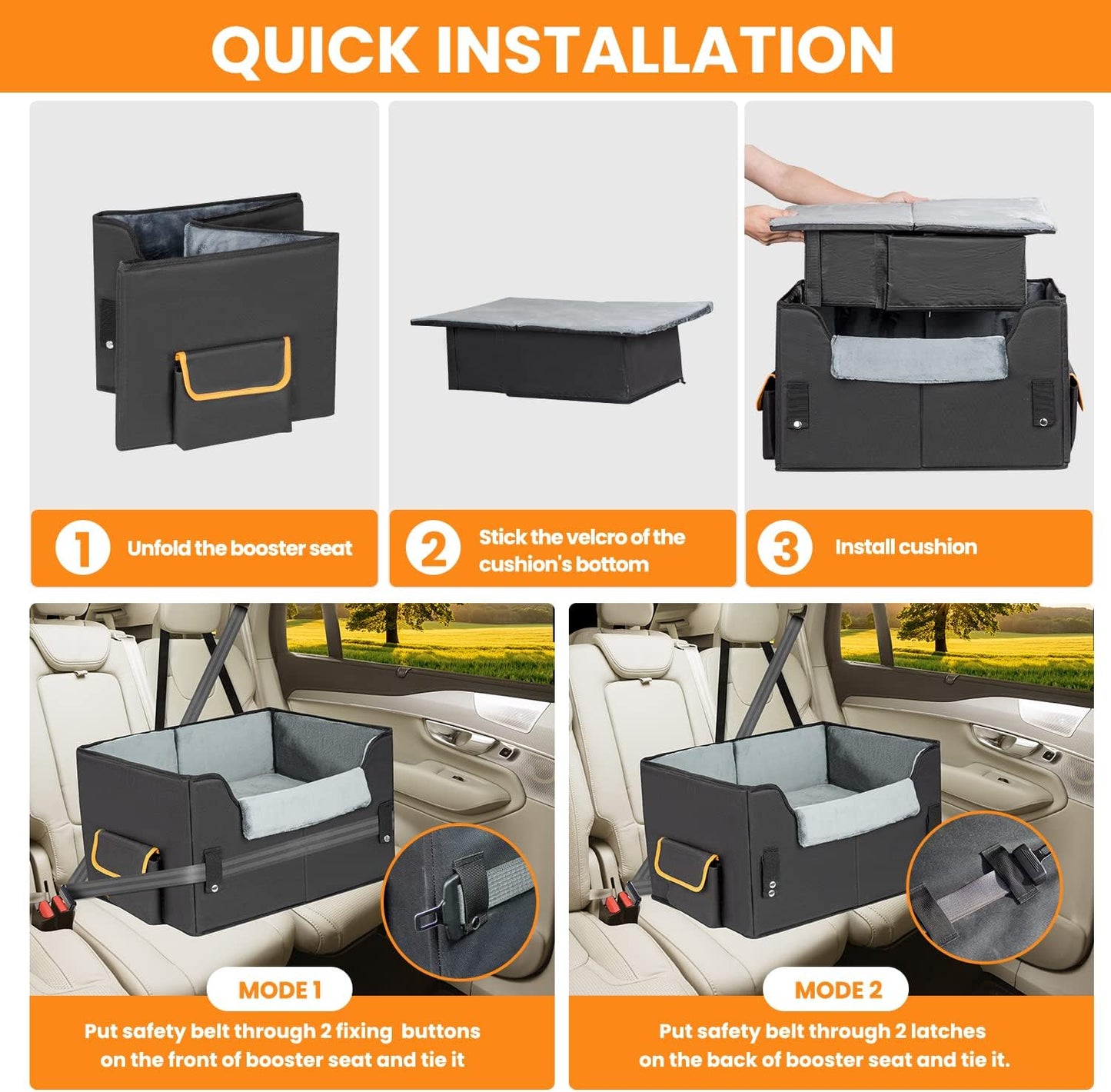 Elevate Your Pet's Travel Experience with the UNICIITII Dog Car Seat for Small Dogs - Comfortable, Safe, and Stylish Booster Seat for Cars