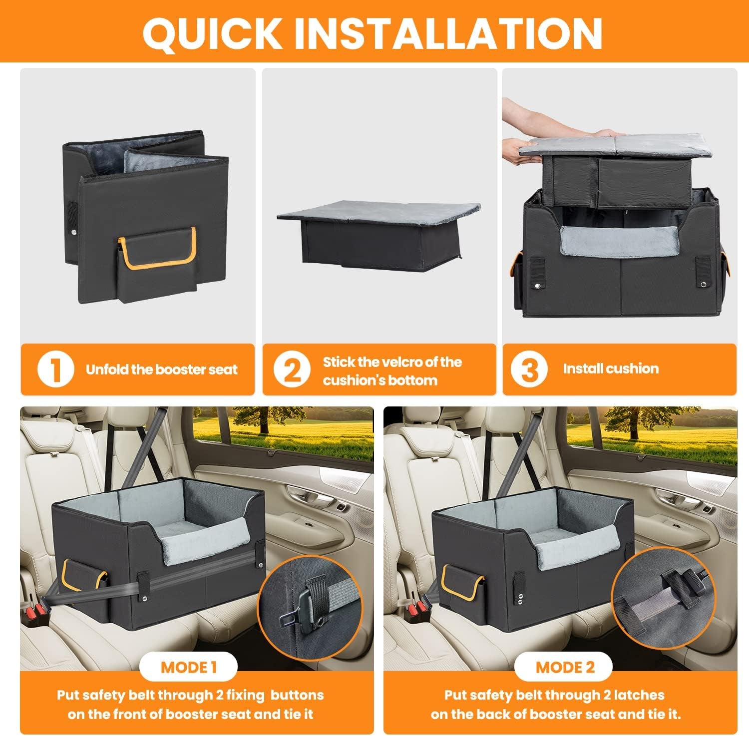 Elevate Your Pet's Travel Experience with the UNICIITII Dog Car Seat for Small Dogs - Comfortable, Safe, and Stylish Booster Seat for Cars